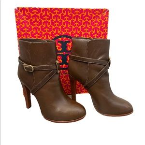 Tory Burch Dorese High Heel Bootie Mocha Melange 219 - Size 7